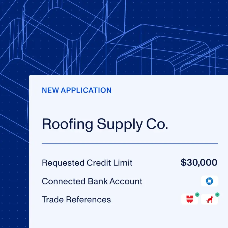 A digital credit application for building materials