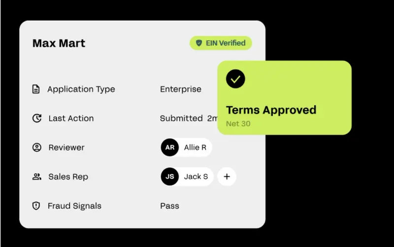 Nuvo offers synchronized customer onboarding to connect to their bank, verify their information, and confirm references quickly.