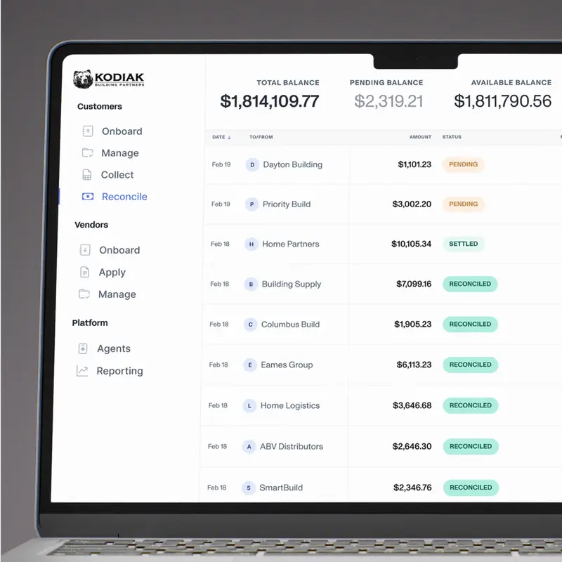 The Nuvo Accounts Receivable transactions view with payments matched and reconciled