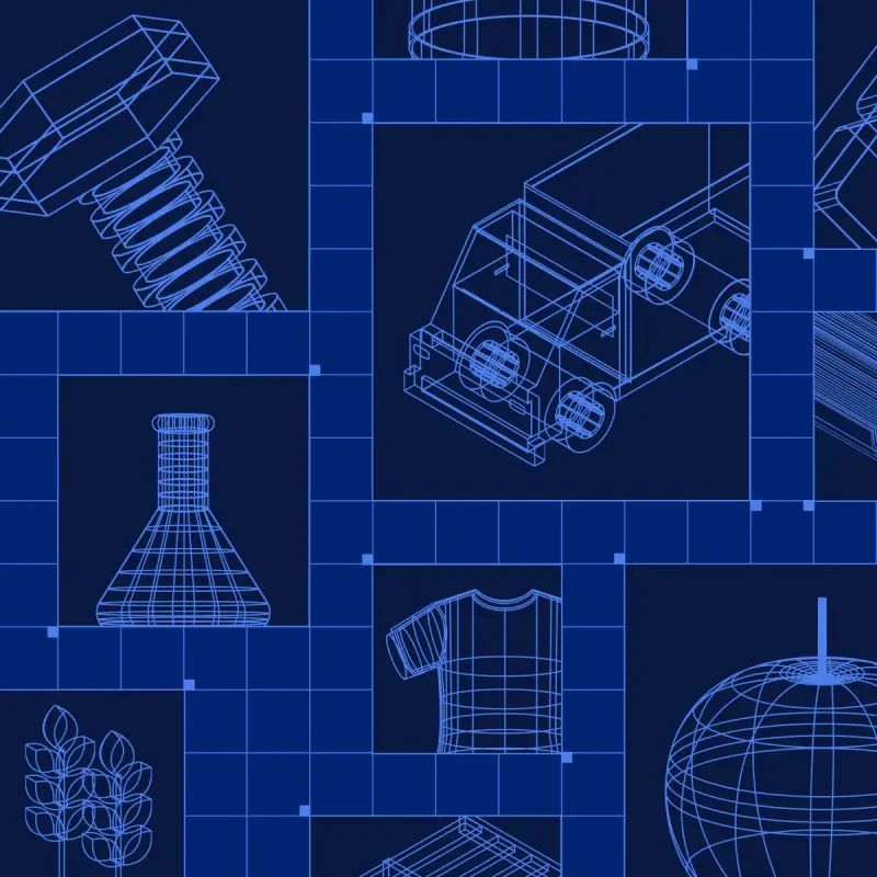 Image of shipping containers, the physical goods economy runs on a connected trade network