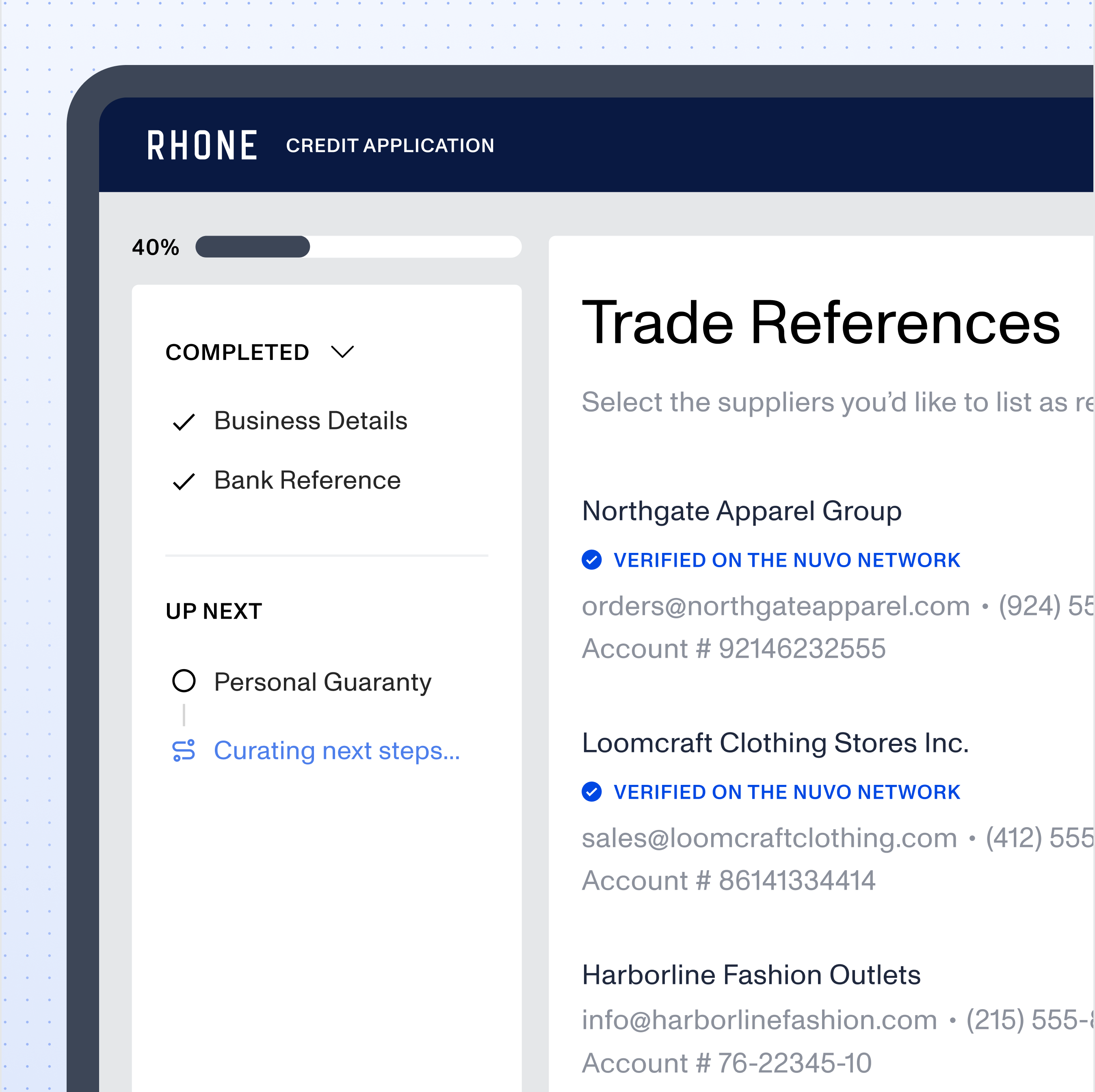 Onboarding – Apparel