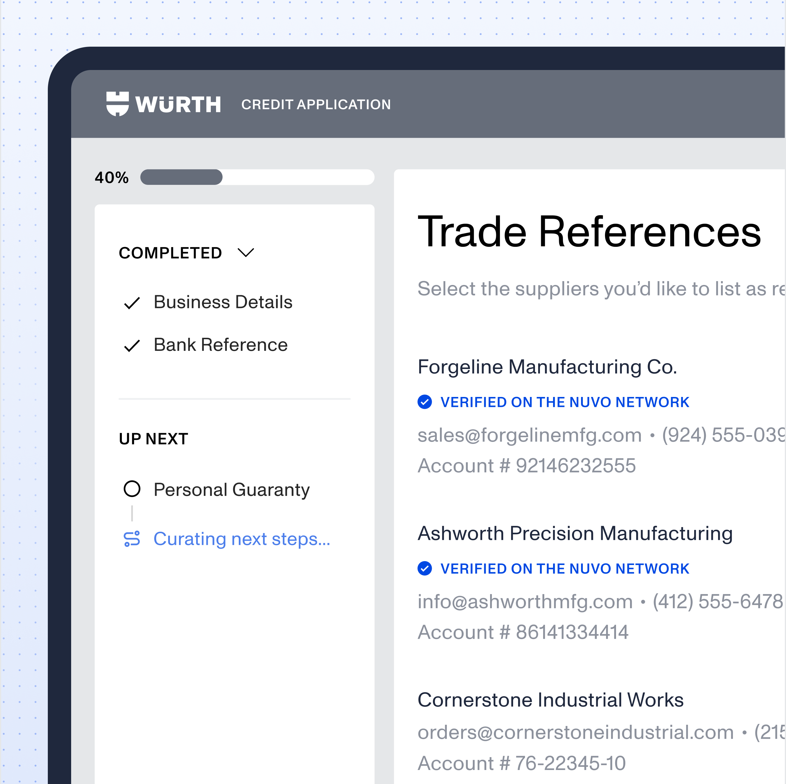 Customer Onboarding for Manufacturers