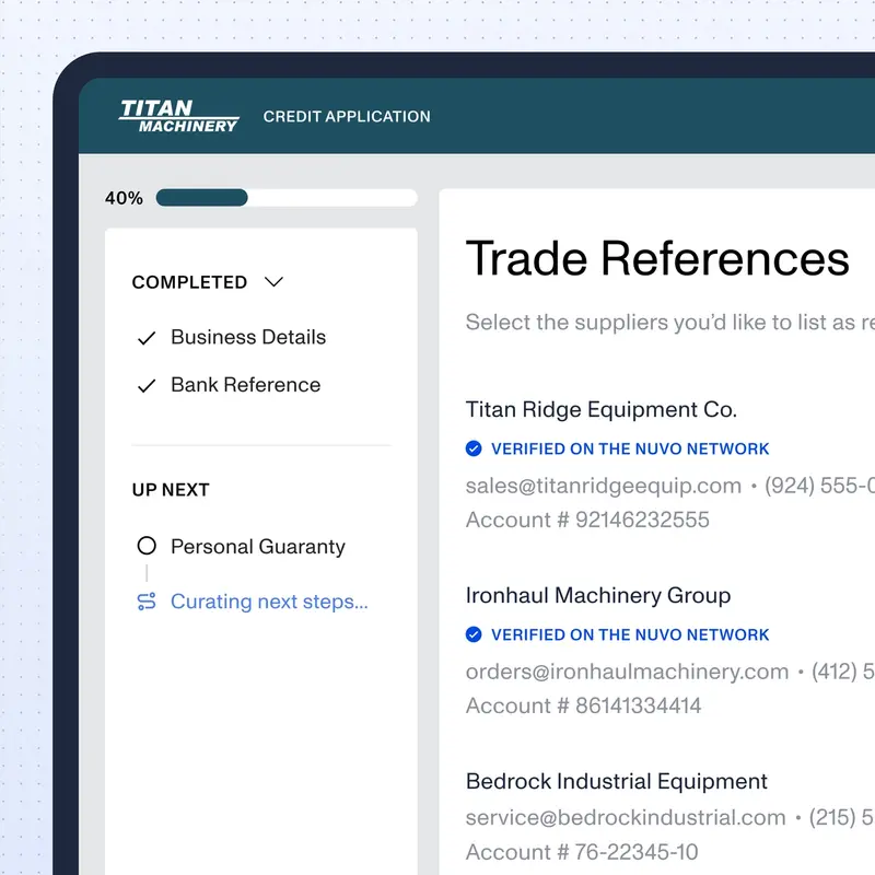 Customer Onboarding for Heavy Equipment