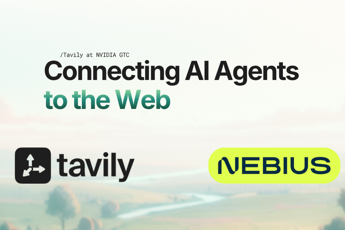 Tavily and Nebius at Nvidia GTC 2026