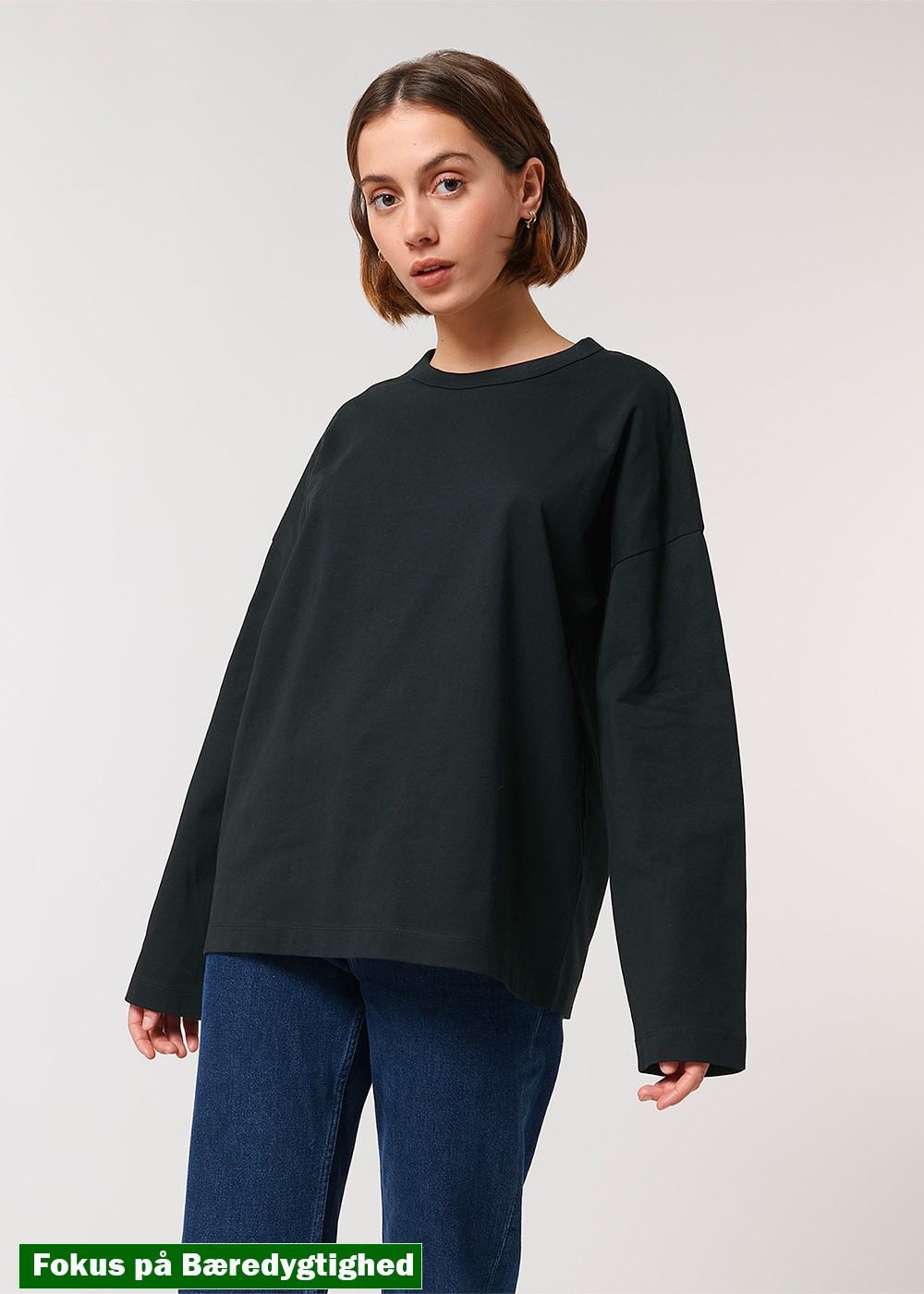 Bæredygtig Unisex Long Sleeve T-shirt Black