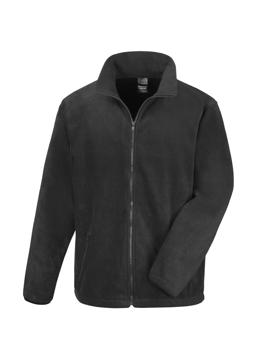 Fleecejakke Unisex m/broderi Black