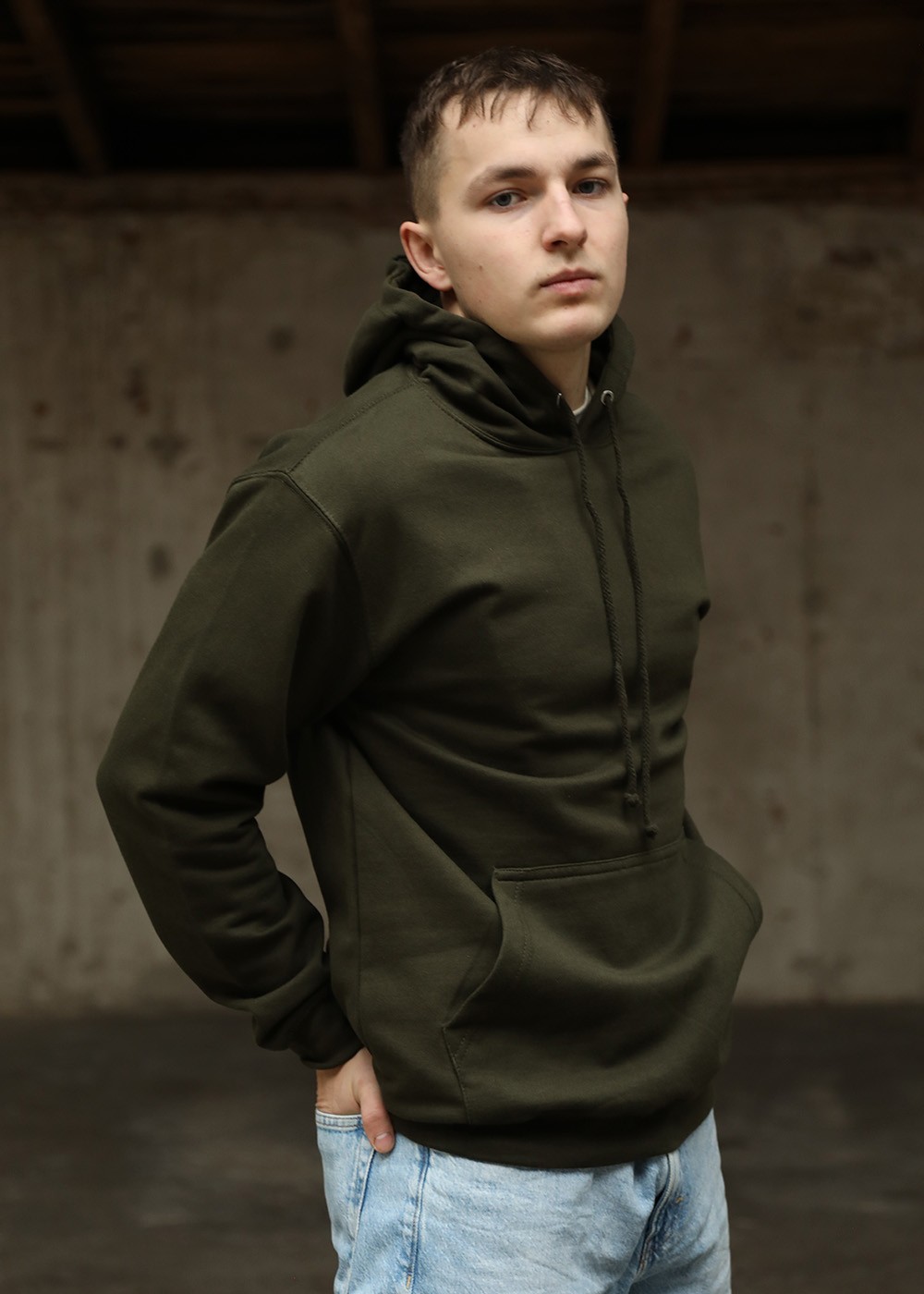 Premium Unisex Hoodie Combat Green