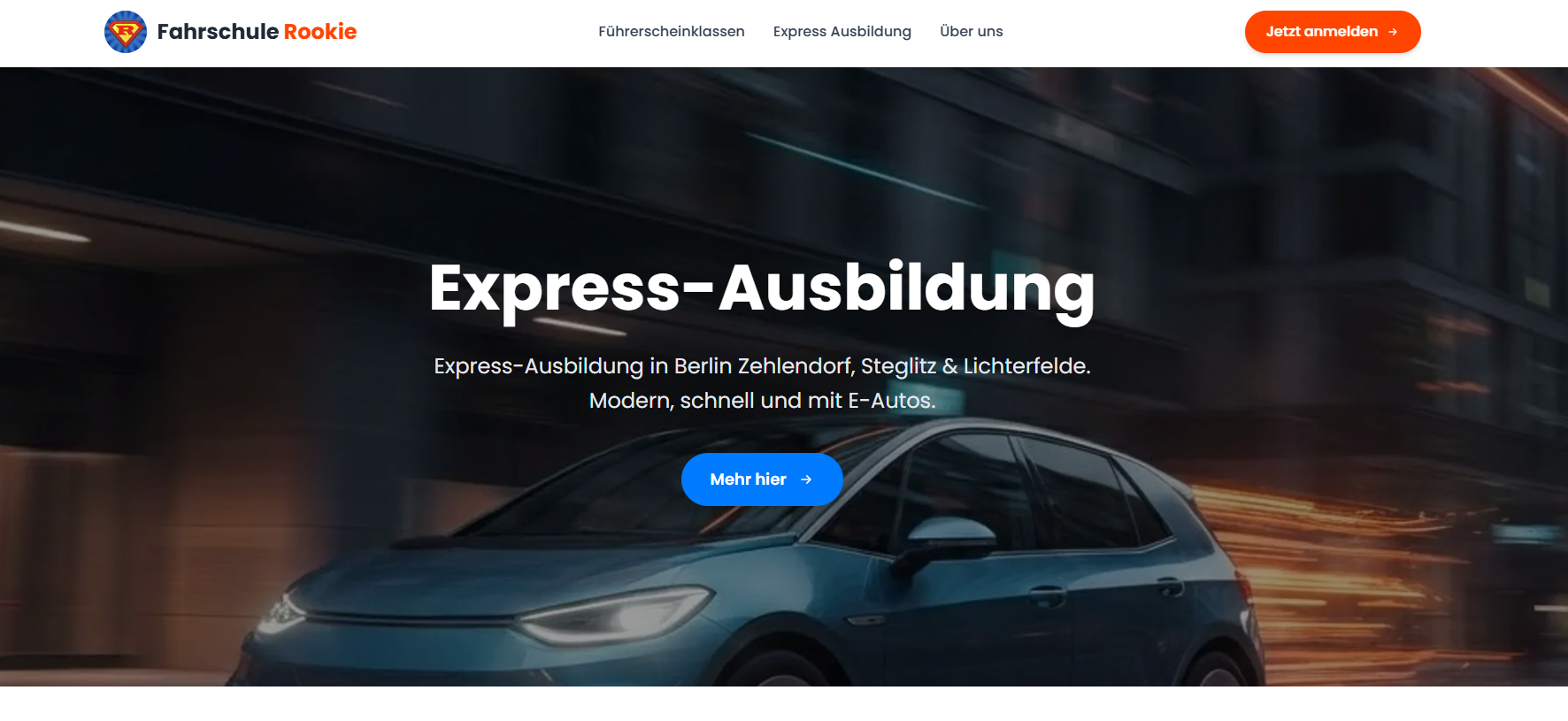 Fahrschule Rookie – Website Relaunch