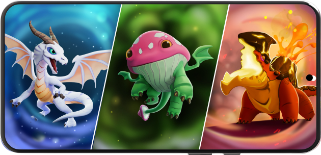 Three different dragons