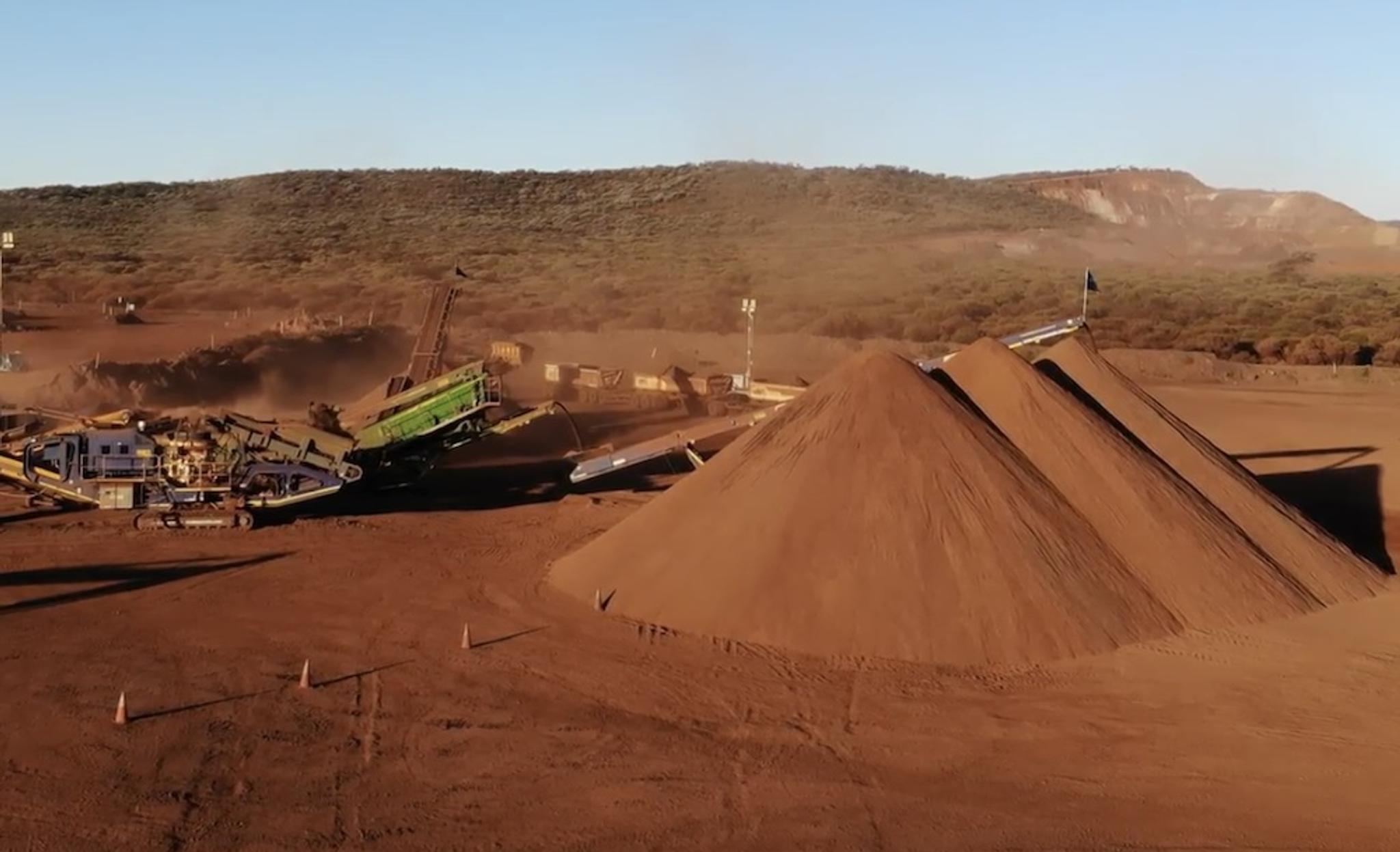 Mine site with CSA flag flying