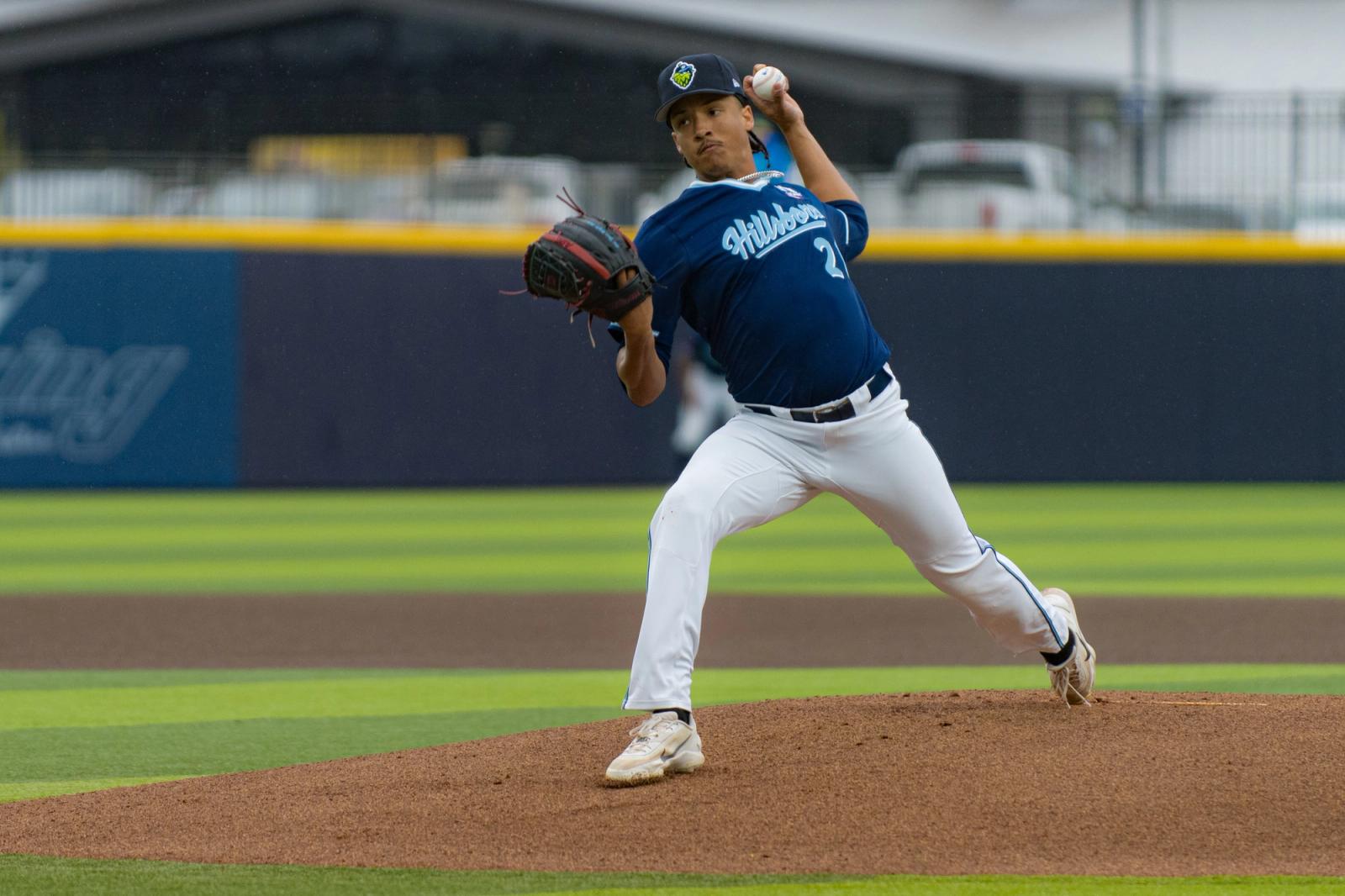 Field-level action — Vancouver Canadians vs Hillsboro Hops — Photo Credit: Aaron Leopold/Undrafted