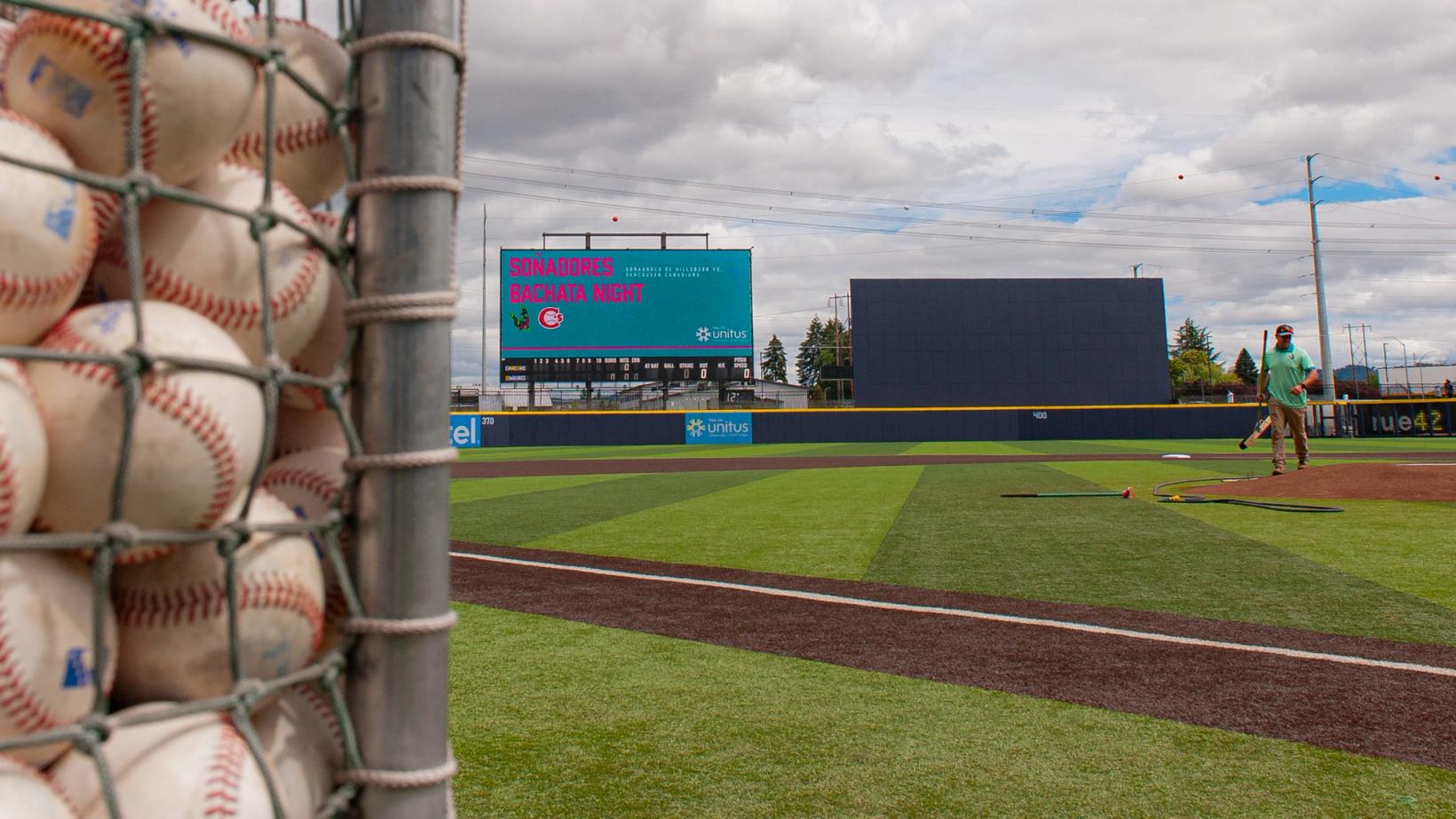 Wide action Vancouver Canadians vs Hillsboro Hops — Photo Credit: Aaron Leopold/Undrafted