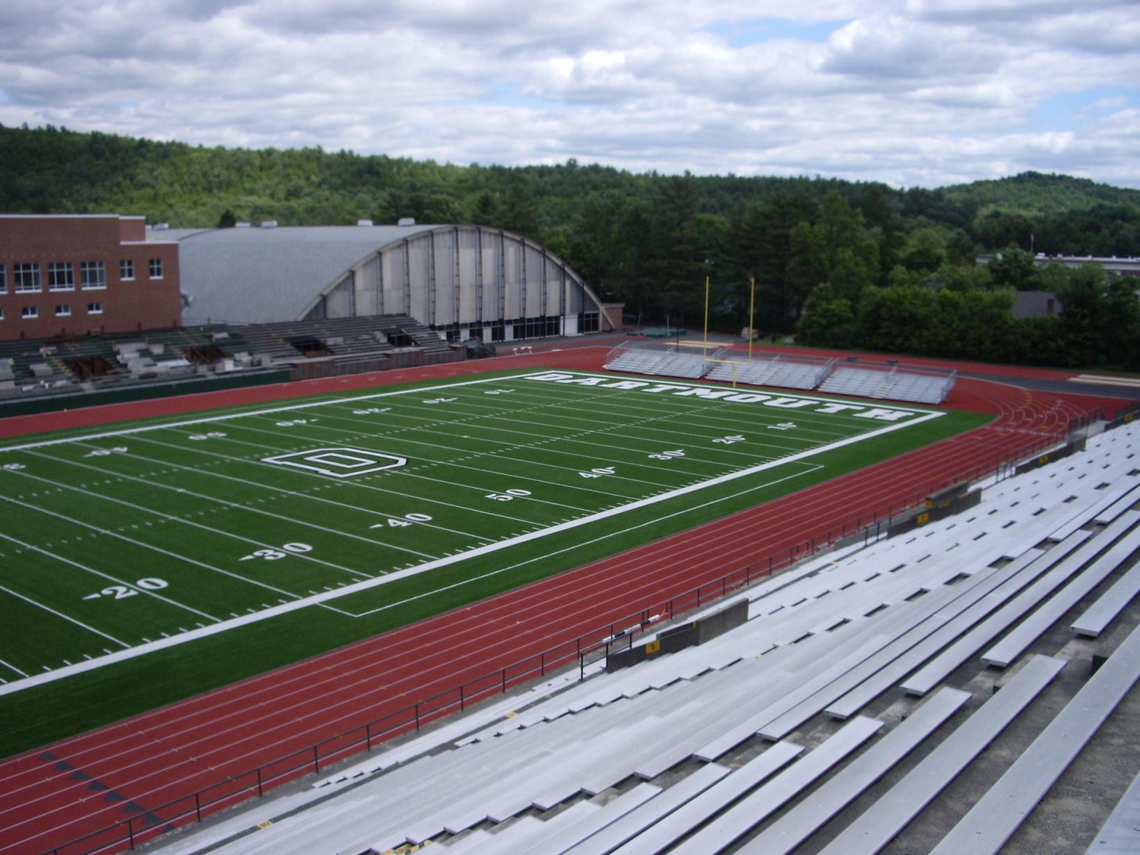 File photo of Memorial Field, Dartmouth's football stadium in Hanover, N.H., where Dartmouth beat Harvard 24-14 on Oct. 30, 2026