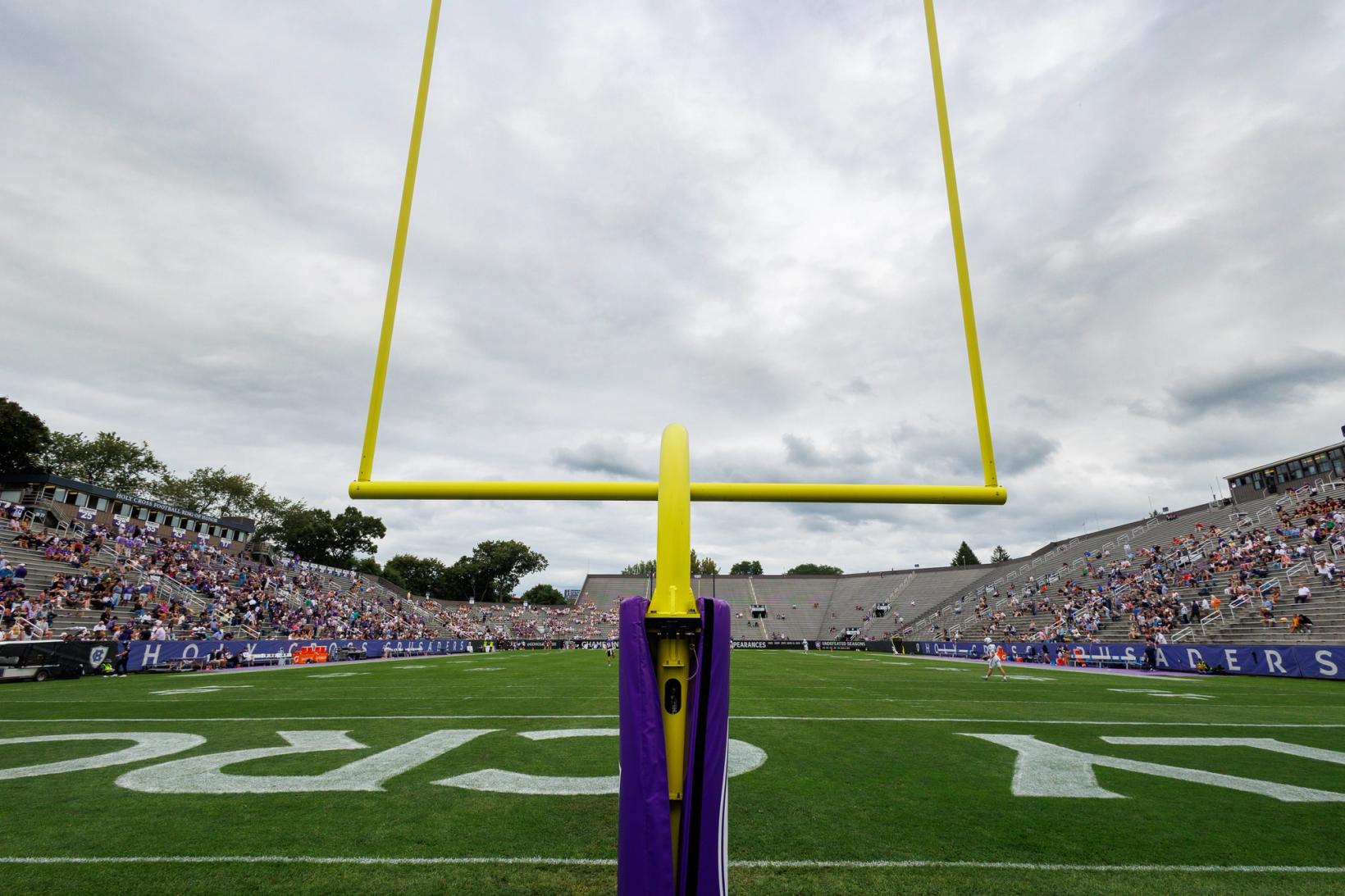 Fitton Field, home of Holy Cross football, during a 2024 game, a file photo used with the recap of Holy Cross's 33-14 win over Richmond