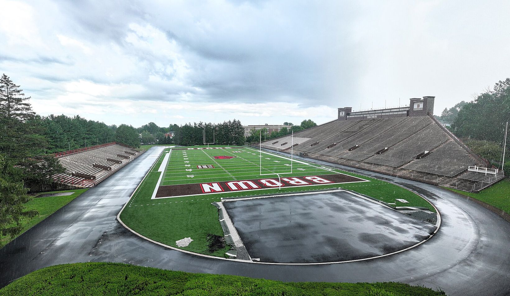Richard Gouse Field at Brown Stadium in Providence, where Brown beat Penn 36-17 on Oct. 31, 2026 (stadium file photo)
