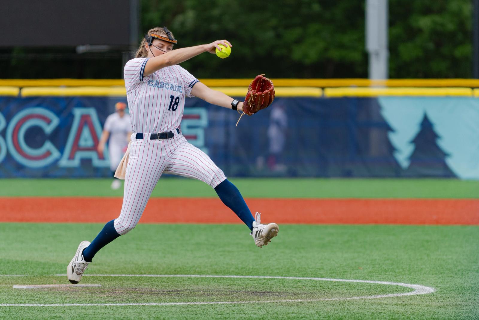 A Portland Cascade pitcher delivers during the June 21, 2026 game against the Oklahoma City Spark at Hillsboro Ballpark in Hillsboro, Oregon.