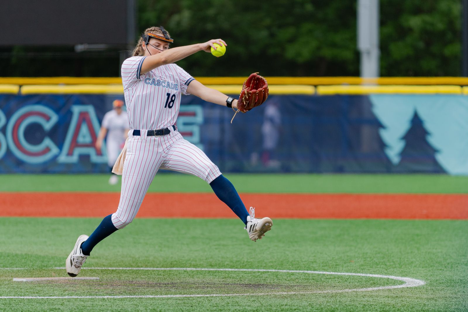A Portland Cascade pitcher delivers during the June 21, 2026 game against the Oklahoma City Spark at Hillsboro Ballpark in Hillsboro, Oregon.
