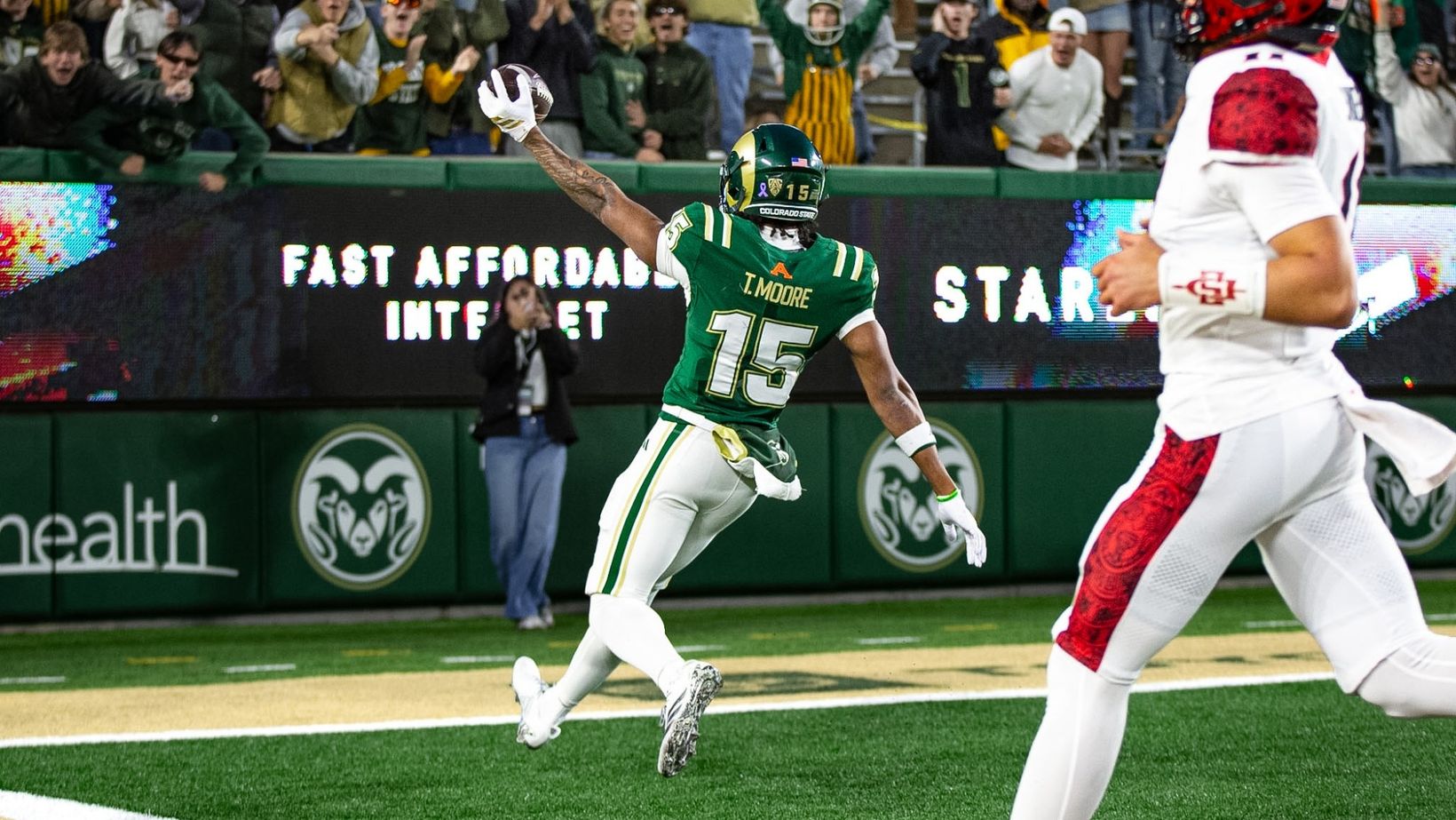 Colorado State's Tre'Shawn Moore against San Diego State at Canvas Stadium on Oct. 24, 2026