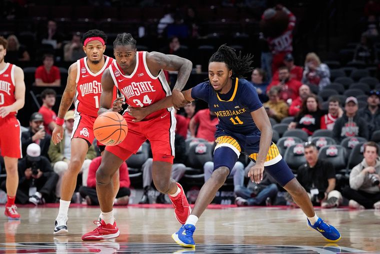 Buckeyes Breeze Past Merrimack: Roddy Gayle Jr. Sparks Dominant Victory with 20-Point Performance