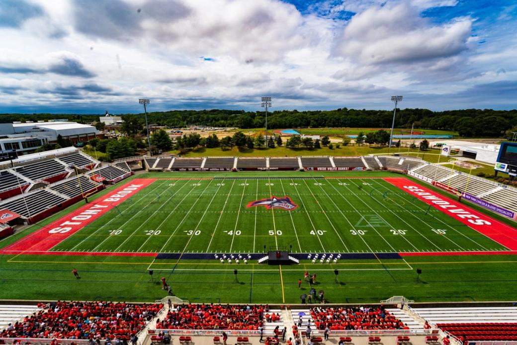 File photo of the field at LaValle Stadium in Stony Brook, N.Y., where Sacred Heart beat Stony Brook 32-31 on Oct. 31, 2026