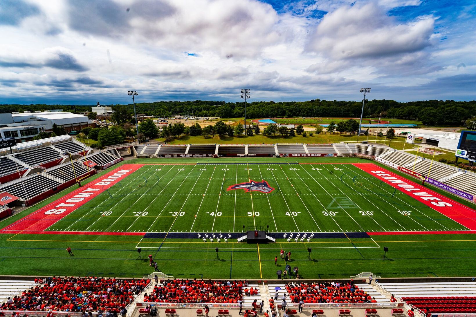 File photo of the field at LaValle Stadium in Stony Brook, N.Y., where Sacred Heart beat Stony Brook 32-31 on Oct. 31, 2026