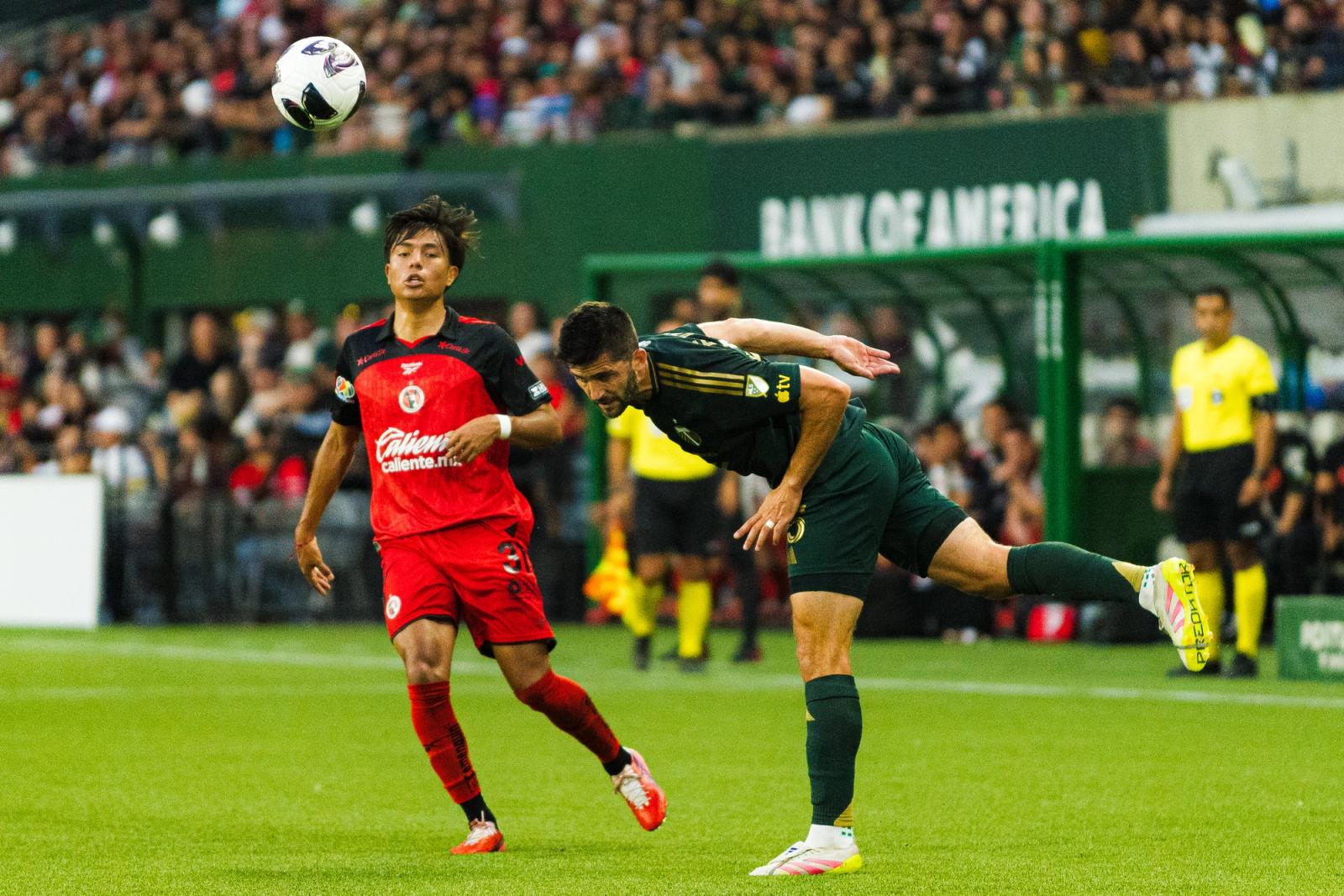 Tijuana and Portland Timbers battle — Photo Credit: Aaron Leopold/Undrafted
