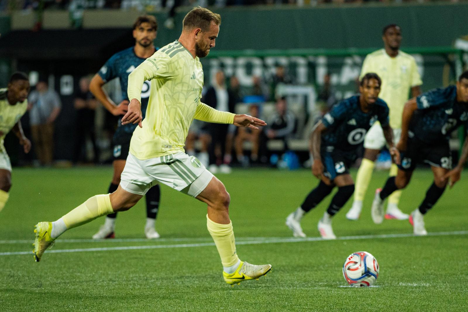 Timbers attack in high-scoring night vs Minnesota — Photo Credit: Aaron Leopold/Undrafted