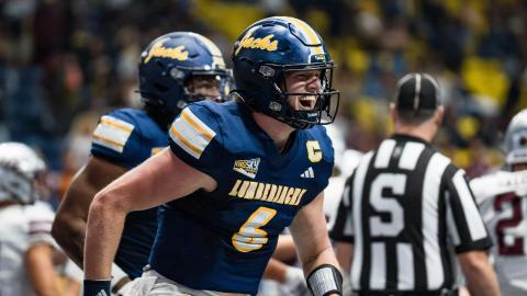 File photo of Northern Arizona quarterback Ty Pennington from the Lumberjacks' Oct. 10 game against Montana