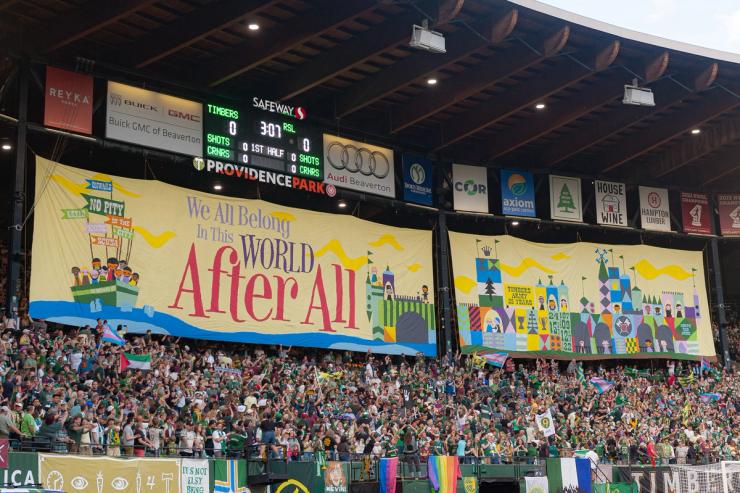 Wide action Real Salt Lake vs Portland Timbers at Providence Park — Photo Credit: Aaron Leopold/Undrafted