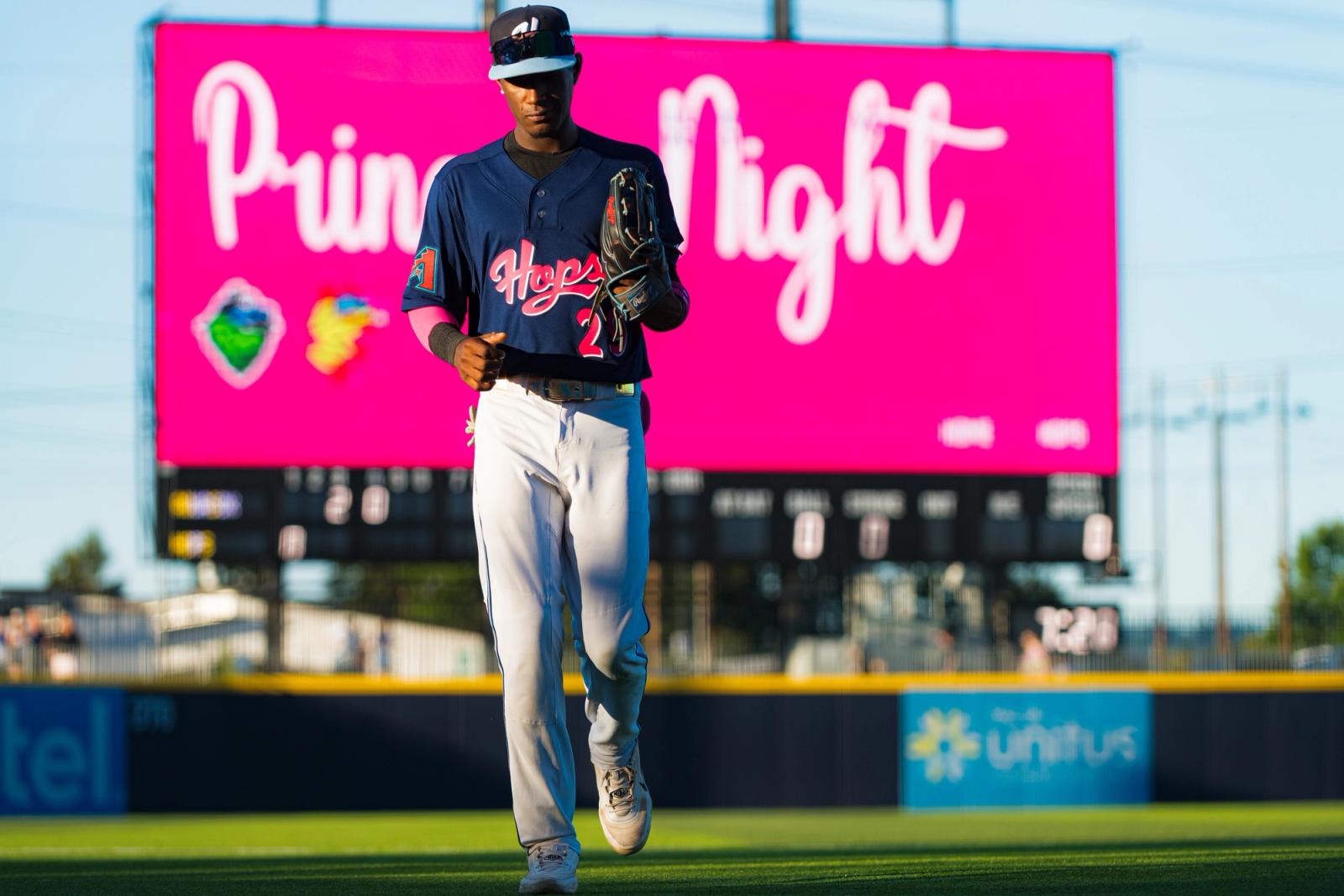 Late-game / celebration action — Everett AquaSox vs Hillsboro Hops — Photo Credit: Aaron Leopold/Undrafted