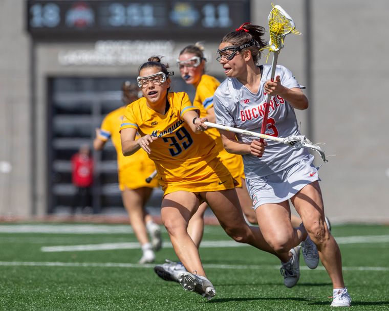 Ohio State Women's Lacrosse Triumphs in High-Scoring Affair