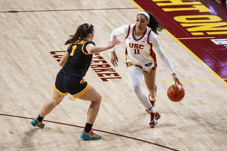 USC basketball game action