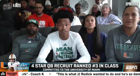 The U Just Found Its Future: Israel Abrams Commits to Miami on Pat McAfee, and It Feels Like a Statement