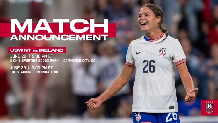 USWNT Set for June Showdowns Against Ireland in Colorado and Cincinnati