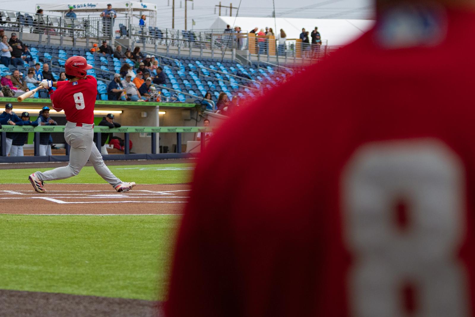 In-game moment — Vancouver Canadians vs Hillsboro Hops — Photo Credit: Aaron Leopold/Undrafted