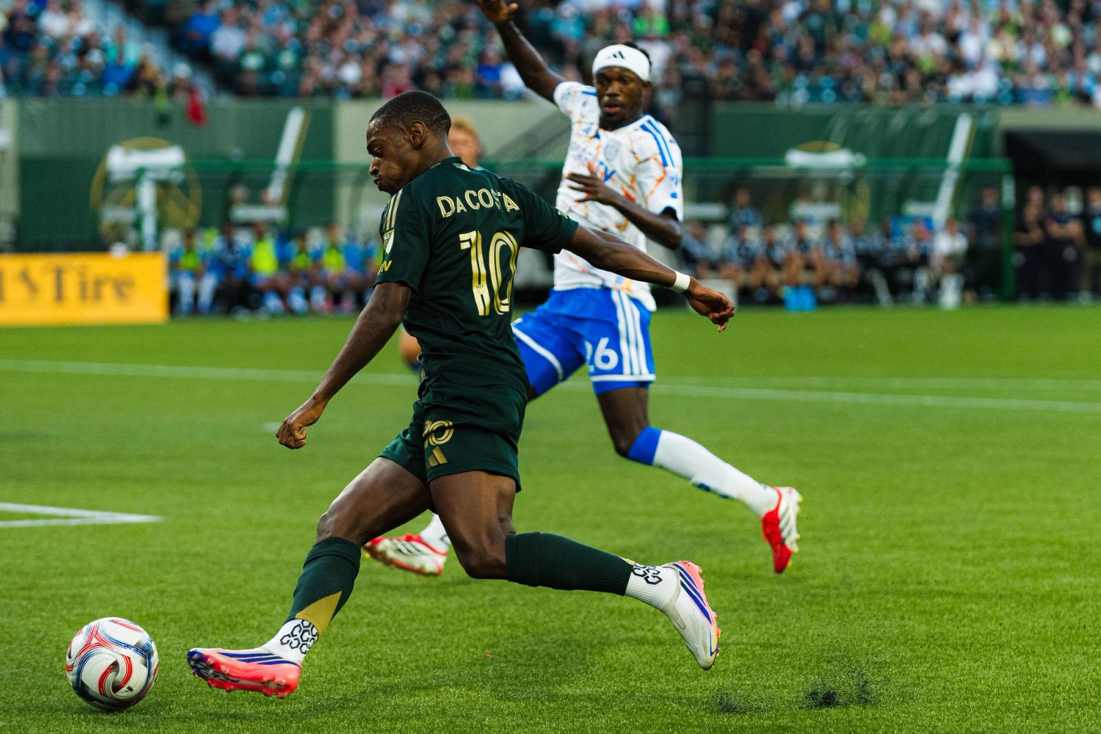 San Diego and Portland Timbers midfield battle — Photo Credit: Aaron Leopold/Undrafted