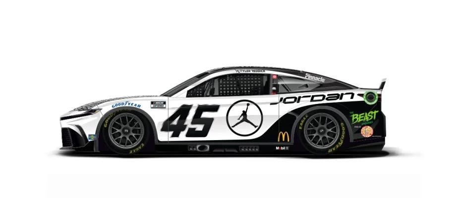 Tyler Reddick will drive the No. 45 Jordan Brand Toyota.
