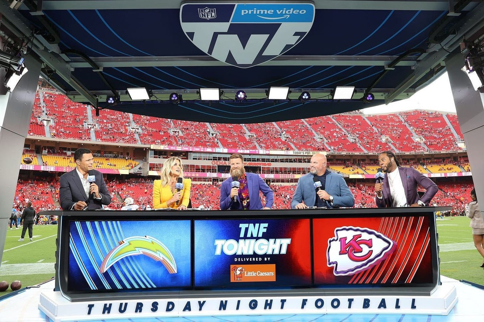 Thursday Night Football's broadcast team via Amazon Prime Video