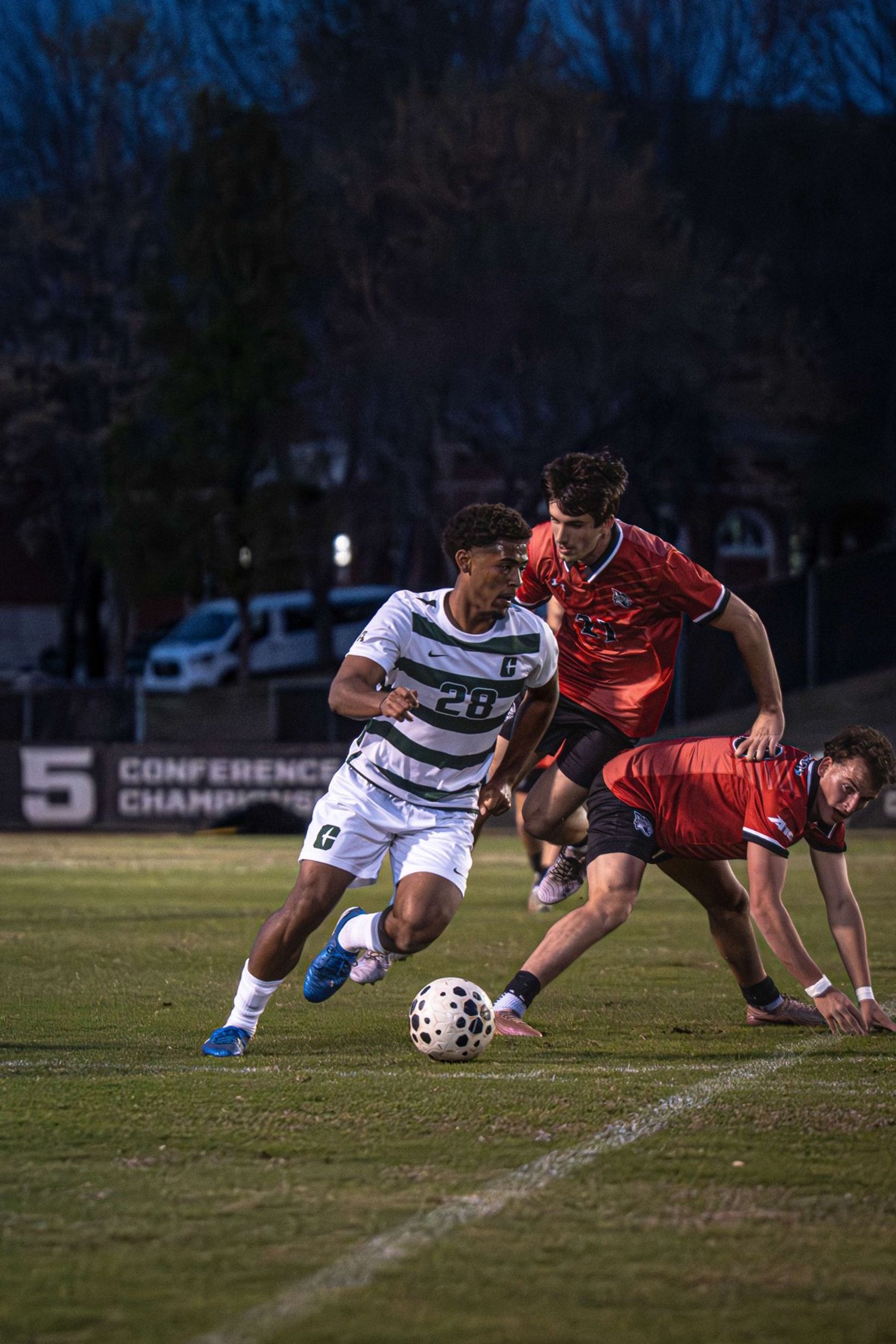 Davidson Wildcats at Charlotte 49ers men's soccer, spring 2026 — Photo Credit: Toni Sánchez-Cadenas/Undrafted
