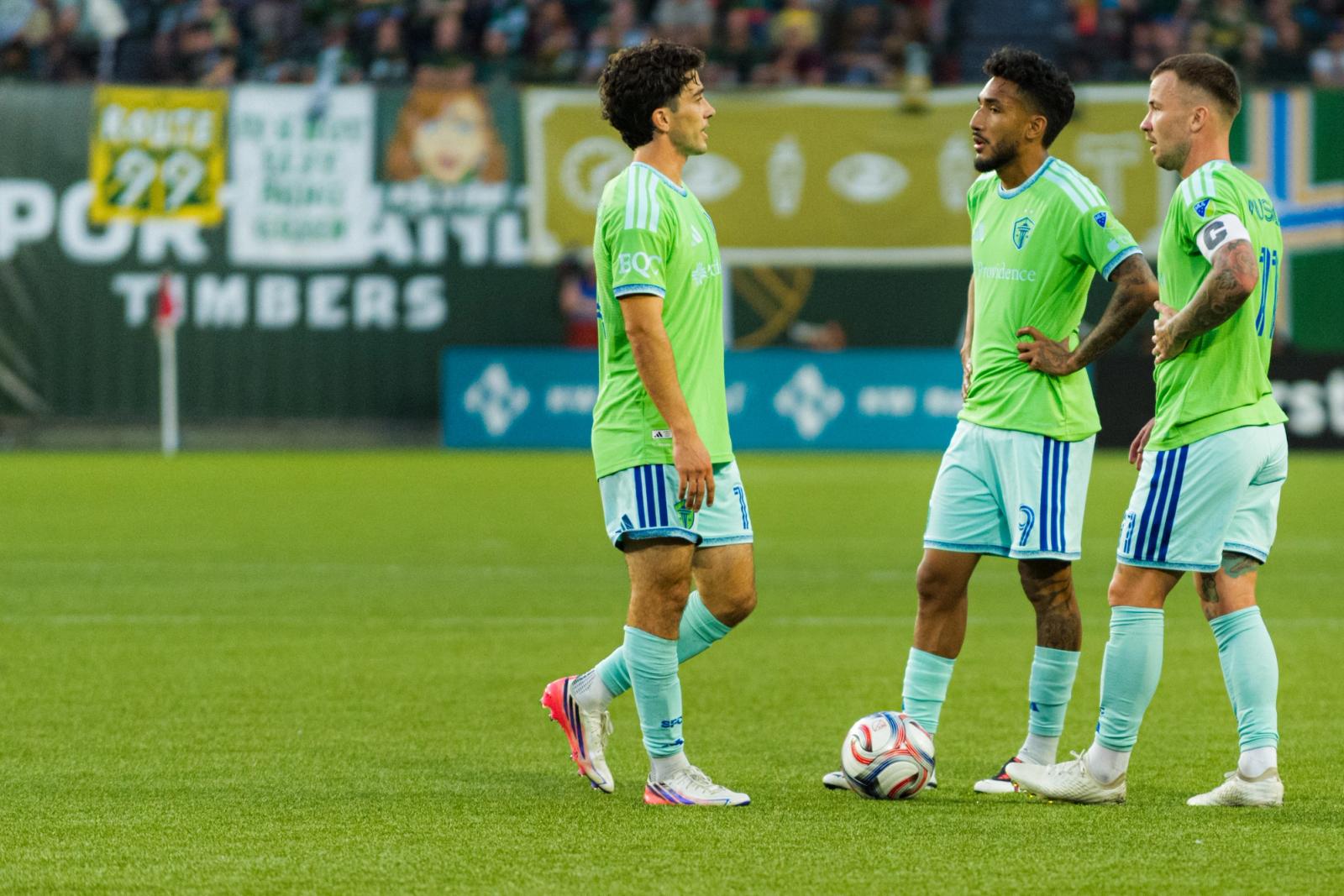 Field-level action — Seattle Sounders vs Portland Timbers — Photo Credit: Aaron Leopold/Undrafted