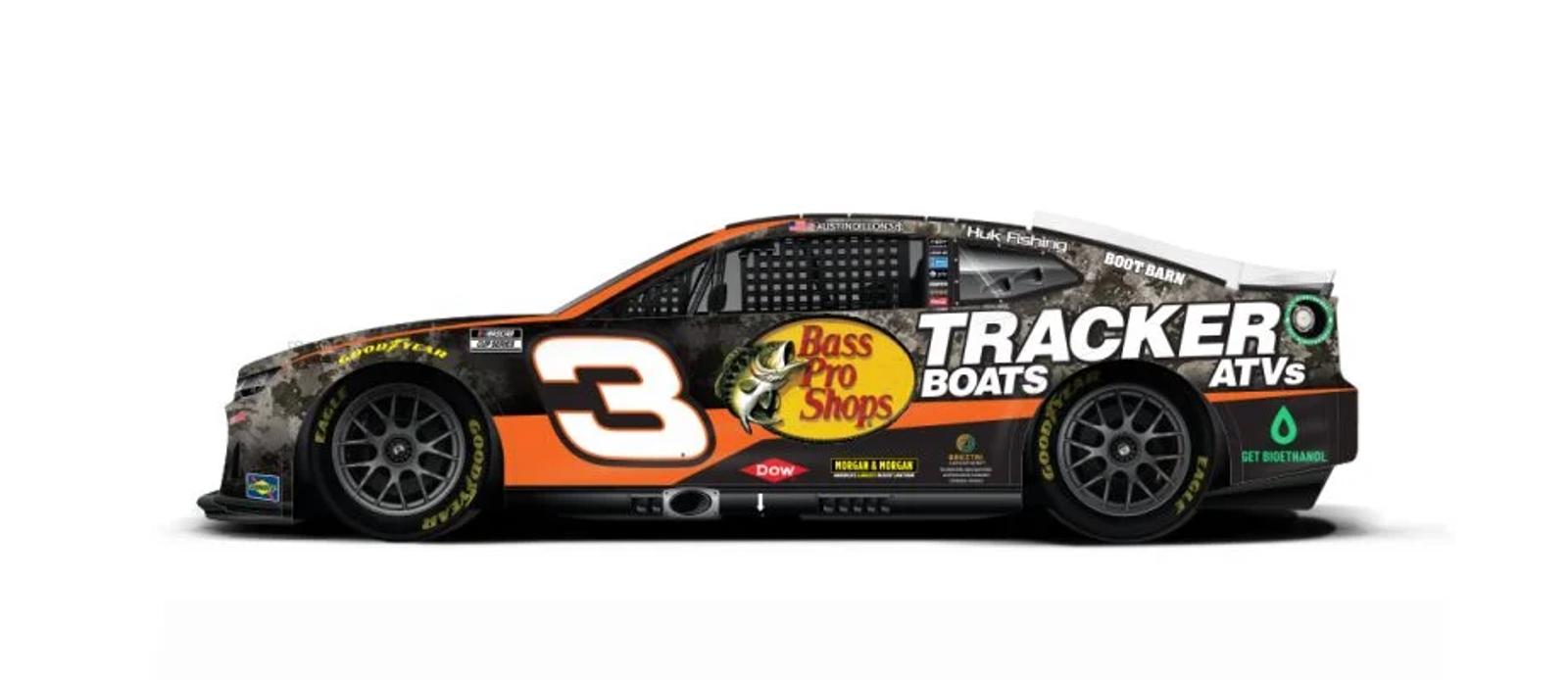 Austin Dillon will drive the No. 3 Bass Pro Shops Chevrolet.