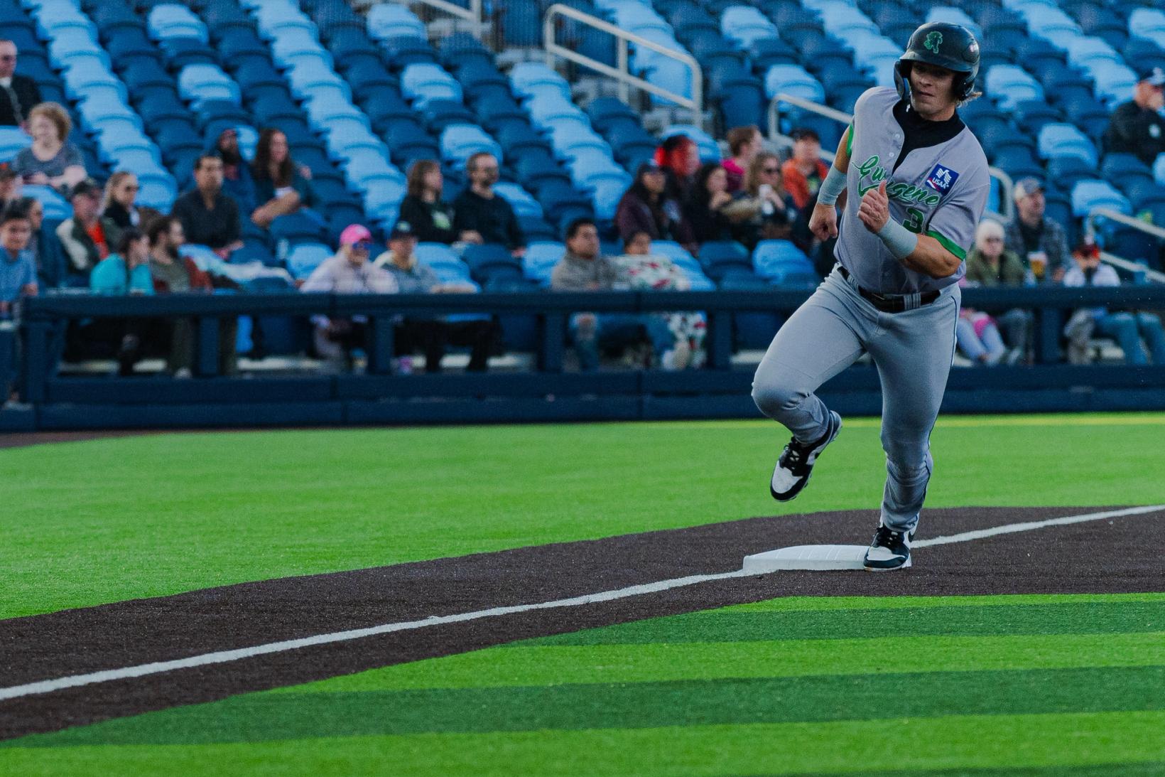 Wide action Eugene Emeralds vs Hillsboro Hops — Photo Credit: Aaron Leopold/Undrafted