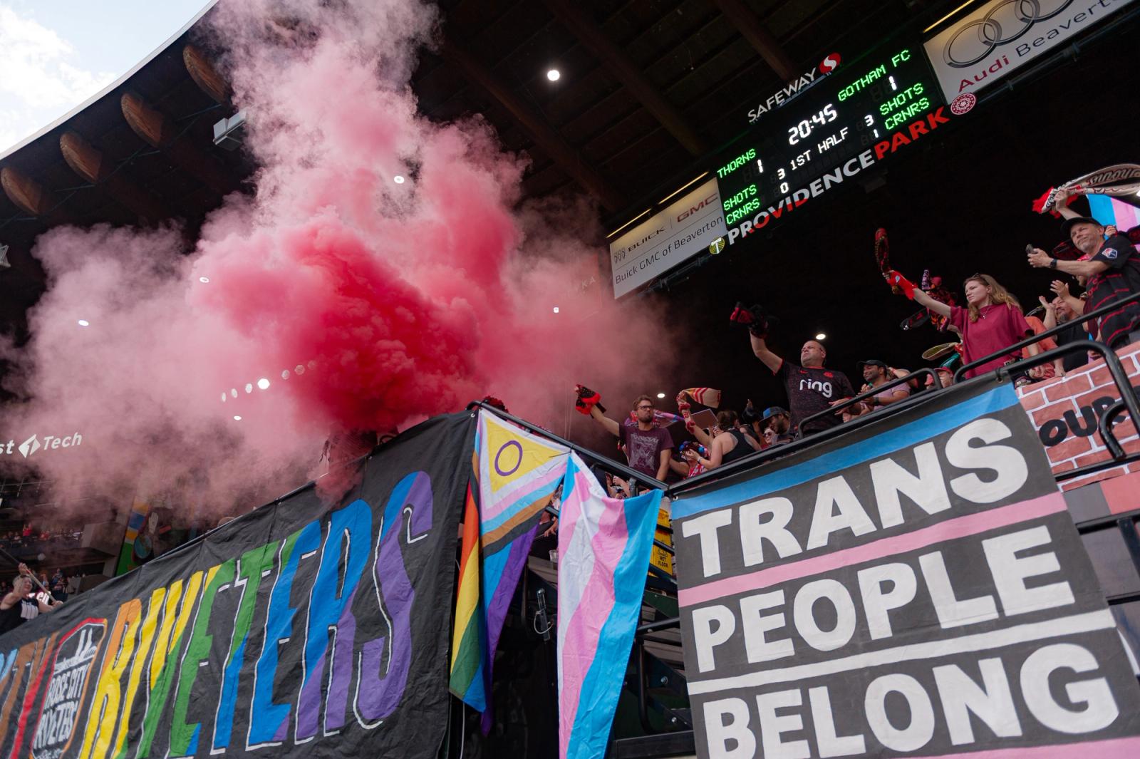 Field-level action — Gotham FC vs Portland Thorns — Photo Credit: Aaron Leopold/Undrafted
