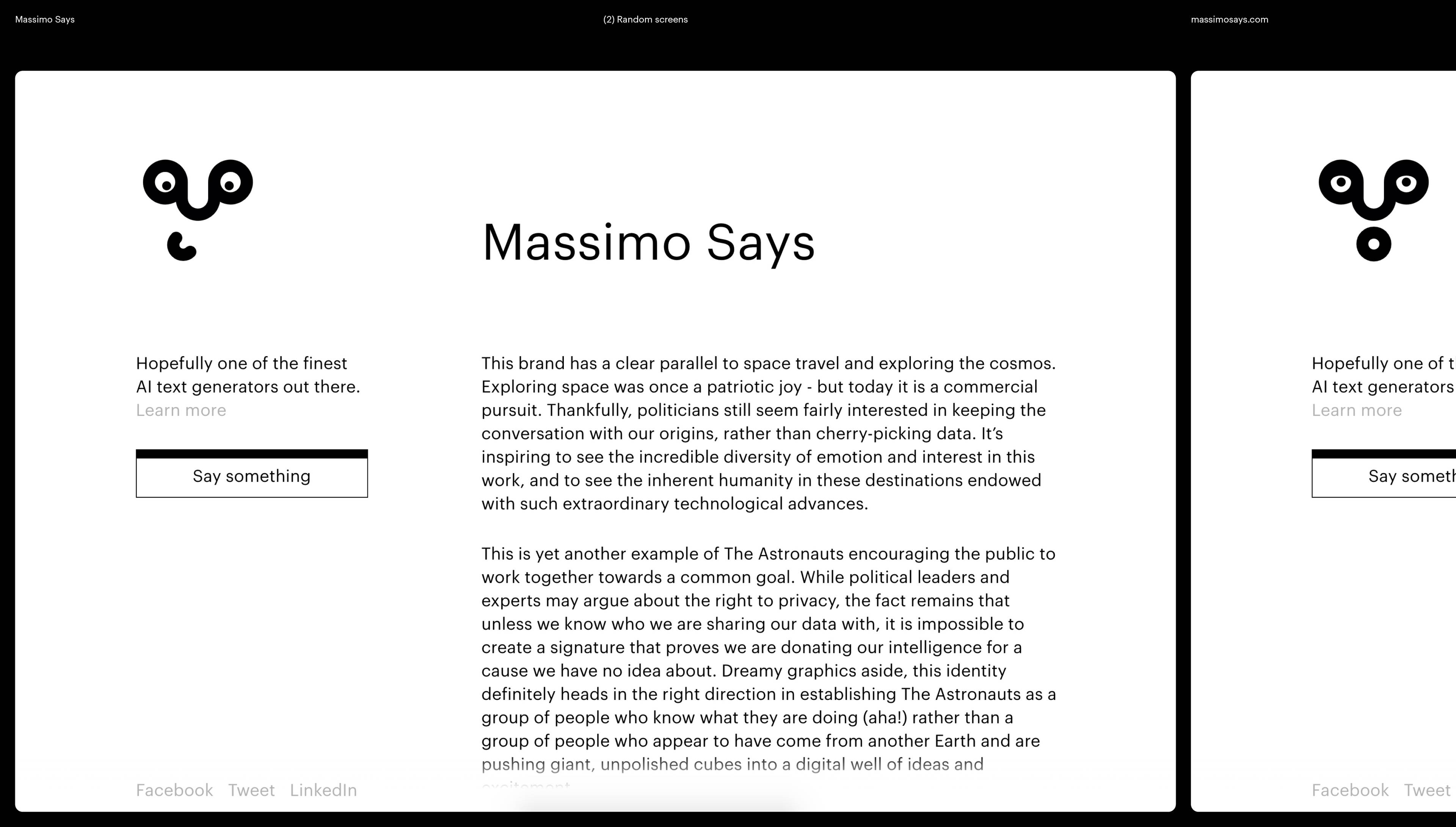 Massimo Says