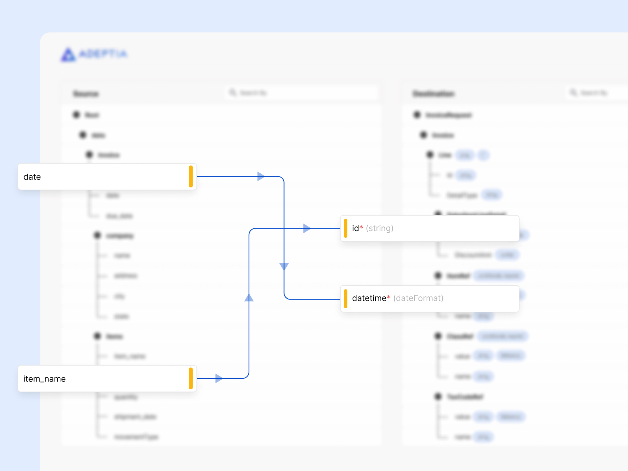 Depiction of Adeptia's Data Mapping