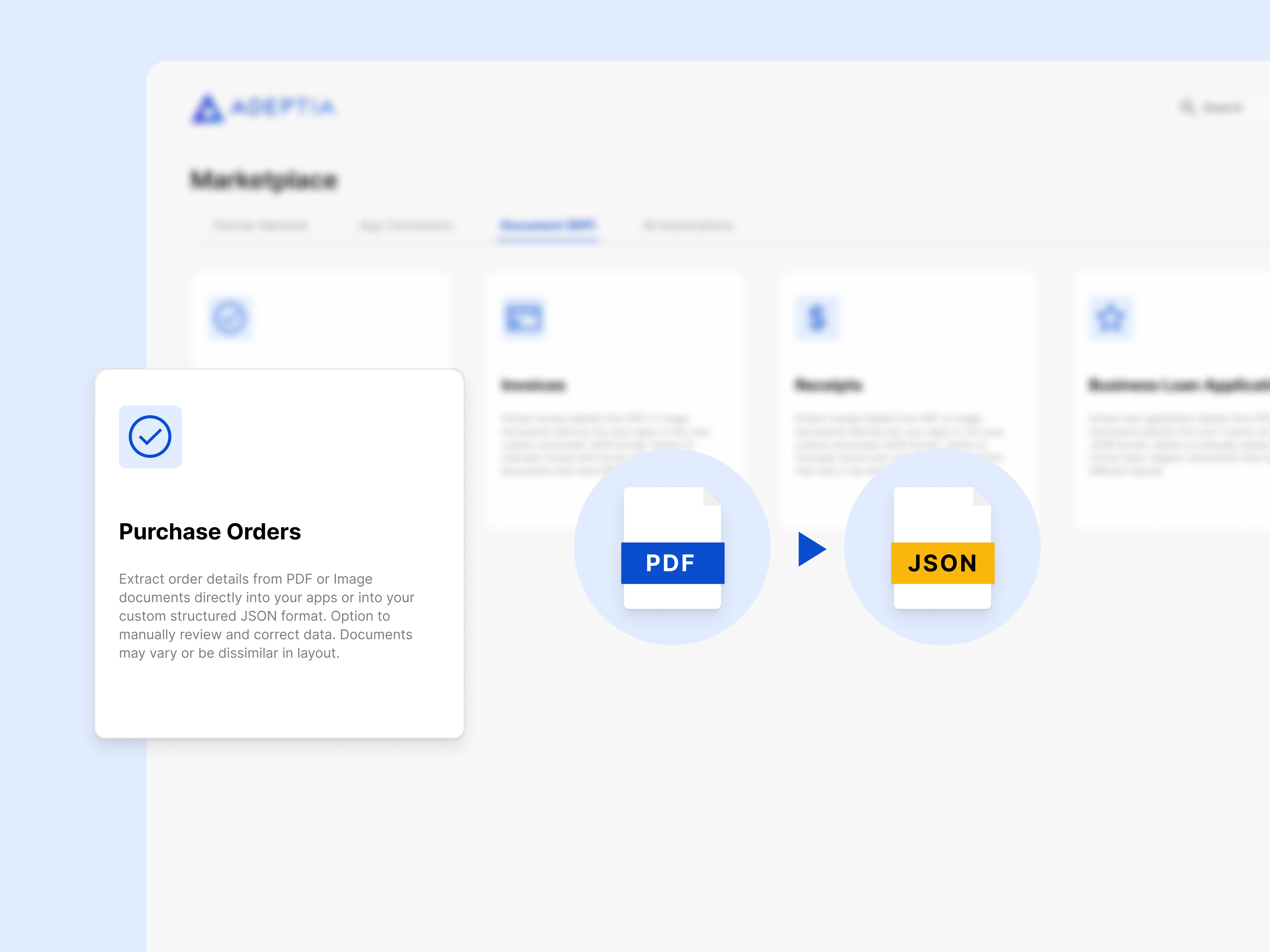 Depiction of Adeptia's Marketplace