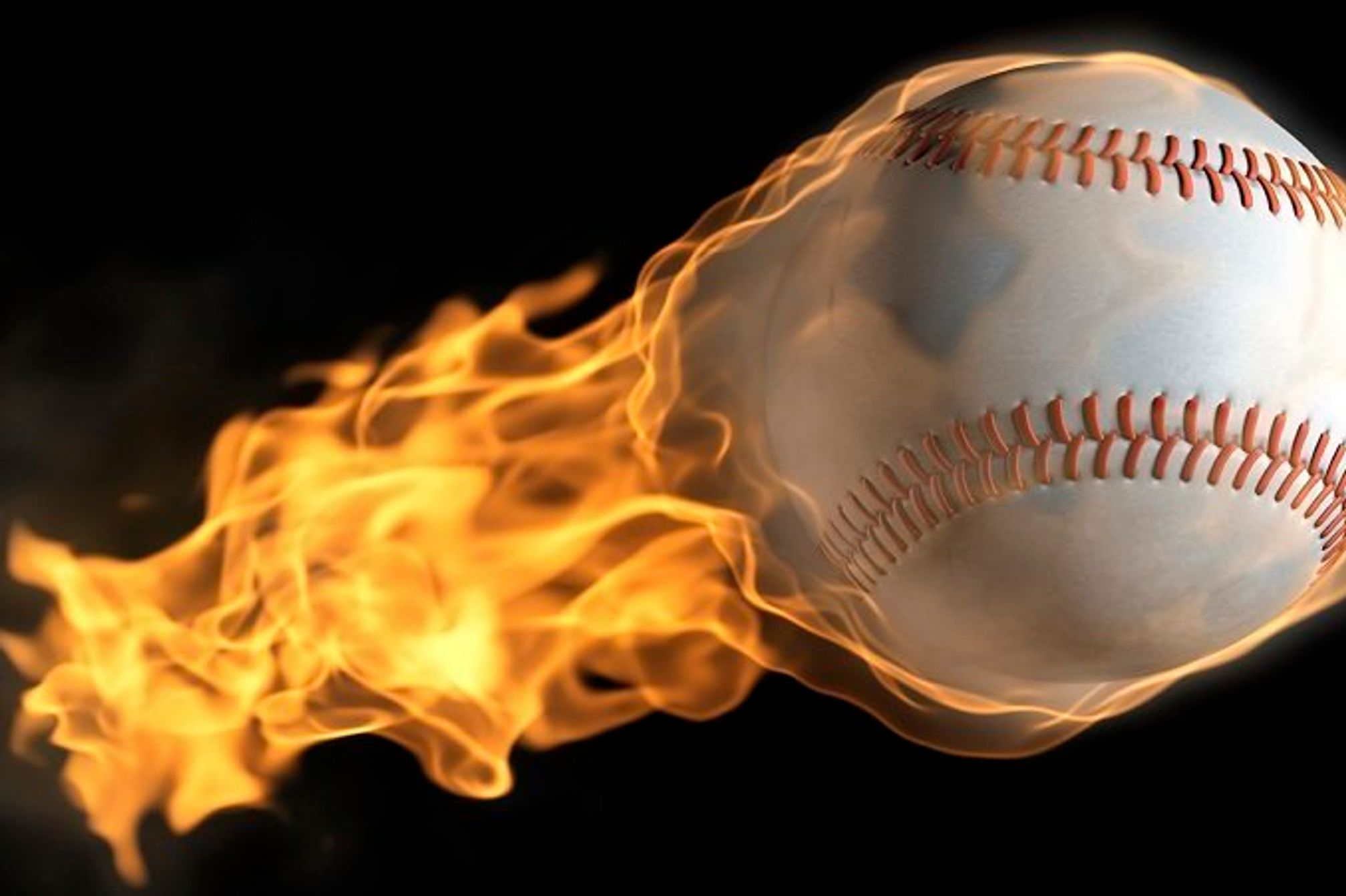 Flaming baseball
