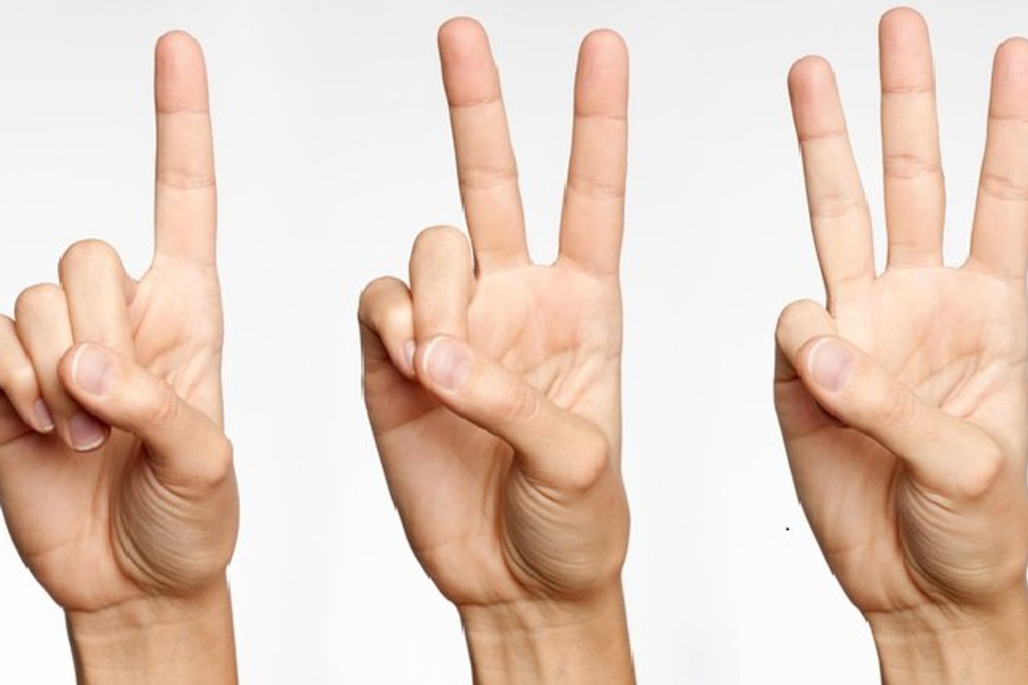 One, Two, Three – Counting with Fingers (XXXL)