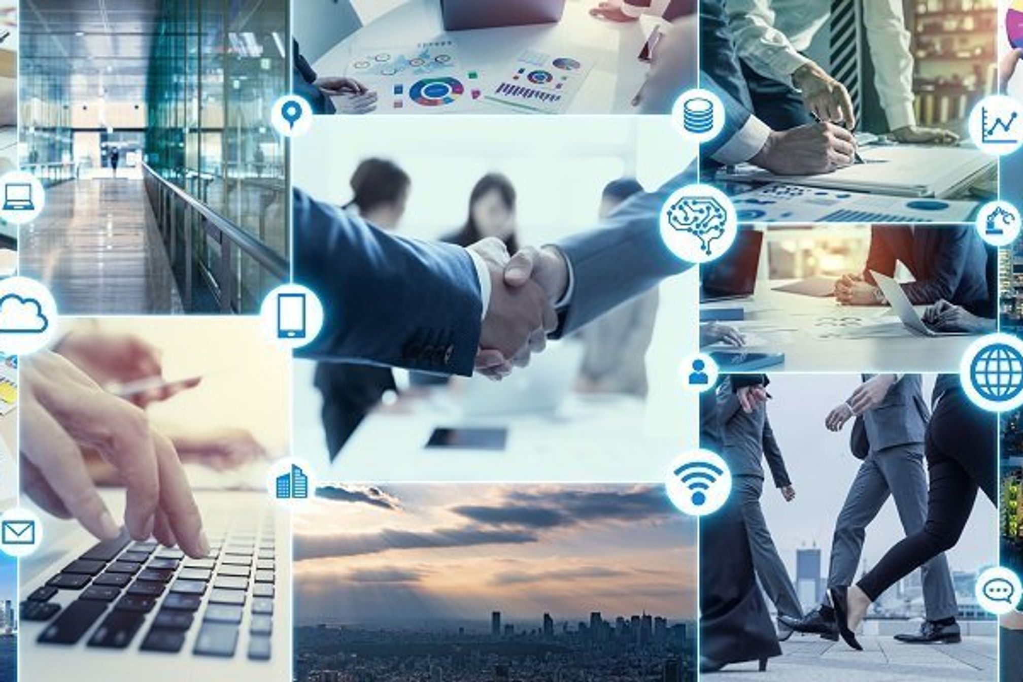 Business communication concept. Business and technology.