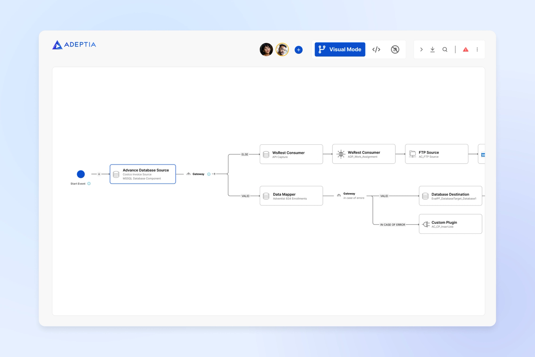 An overview of the Adeptia Automate wizard